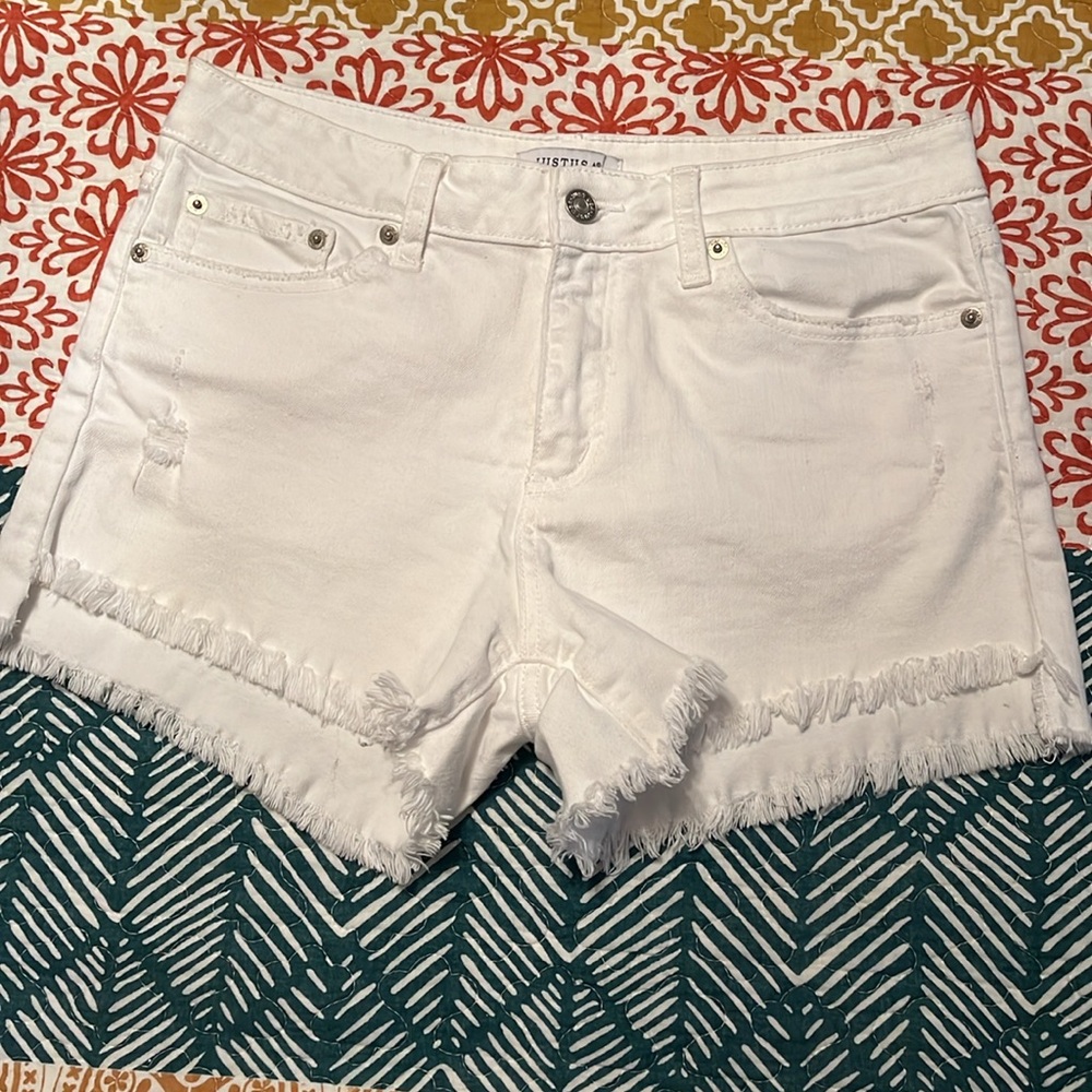 Just USA white denim shorts size M